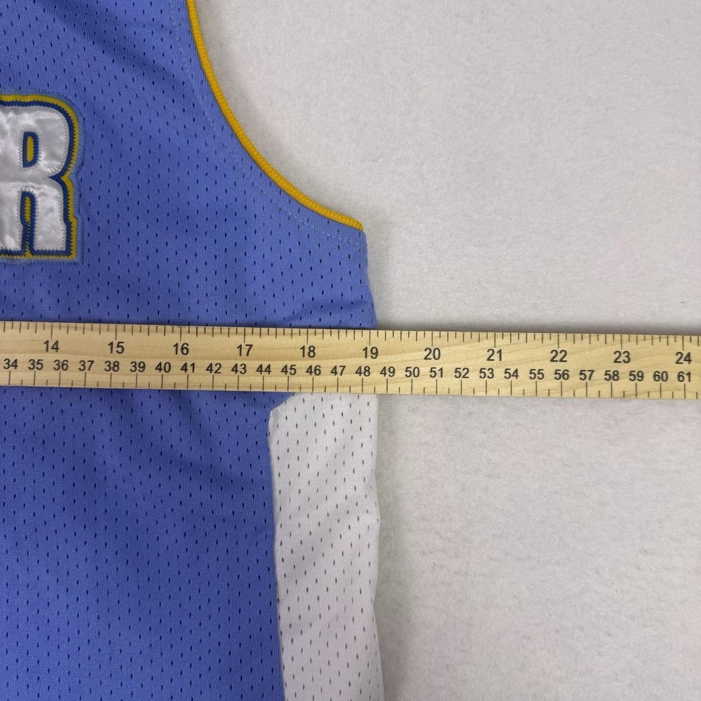 Nike Denver Nuggets Carmelo Anthony Jersey Men's XL +2 Blue Stitched NBA #15 - Picture 5 of 7